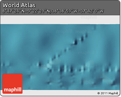 Satellite 3D Map of the Area around 9° 4' 52" N, 38° 10' 29" W