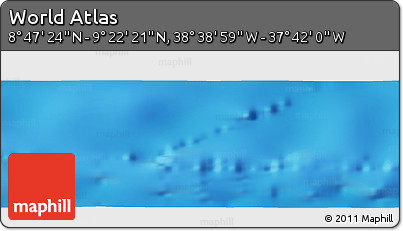 Physical Panoramic Map of the Area around 9° 4' 52" N, 38° 10' 29" W