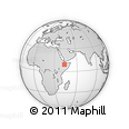 Outline Map of the Area around 9° 4' 52" N, 43° 25' 29" E, rectangular outline