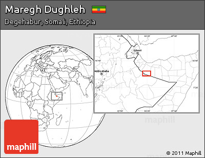 Blank Location Map of Maregh Dughleh