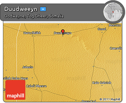 Physical 3D Map of Duudweeyn