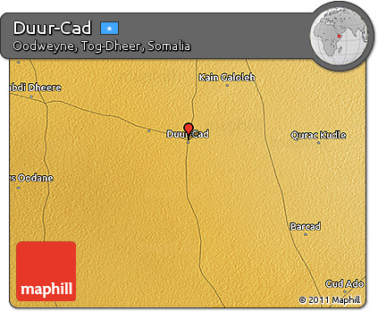 Physical 3D Map of Duur-Cad