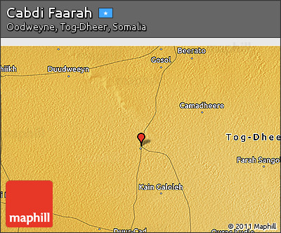 Physical 3D Map of Cabdi Faarah