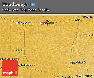 Physical 3D Map of Duudweeyn