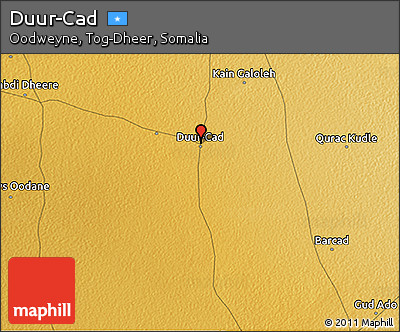 Physical 3D Map of Duur-Cad