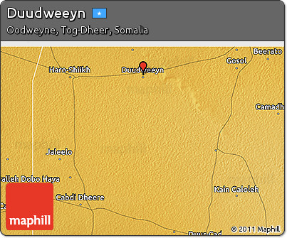 Physical 3D Map of Duudweeyn