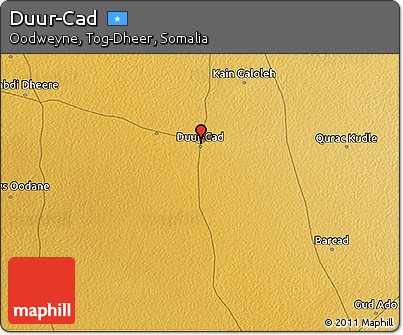 Physical 3D Map of Duur-Cad