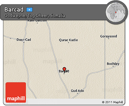 Shaded Relief 3D Map of Barcad