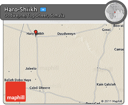 Shaded Relief 3D Map of Haro-Shiikh