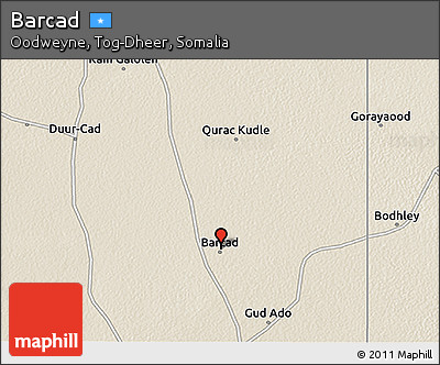 Shaded Relief 3D Map of Barcad