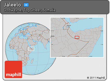 Gray Location Map of Jaleelo