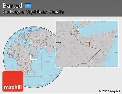 Gray Location Map of Barcad