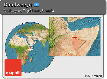 Satellite Location Map of Duudweeyn