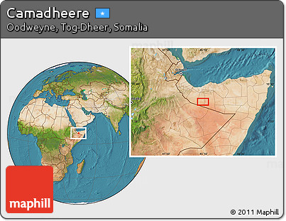 Satellite Location Map of Camadheere