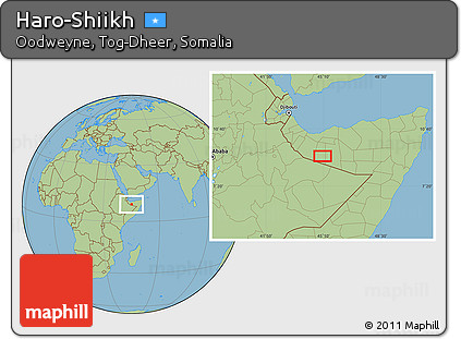 Savanna Style Location Map of Haro-Shiikh