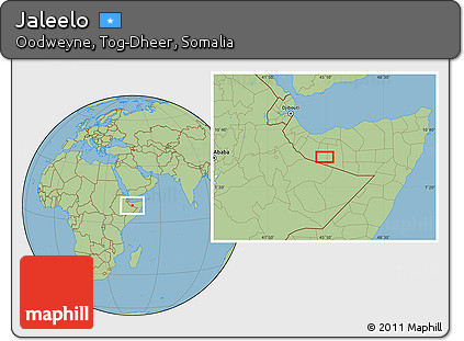 Savanna Style Location Map of Jaleelo