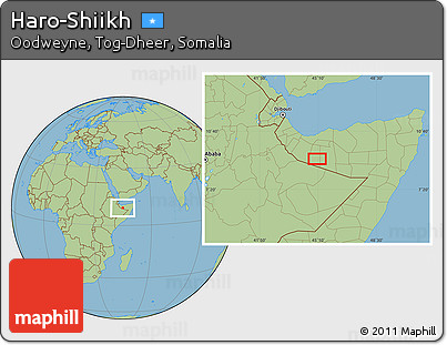Savanna Style Location Map of Haro-Shiikh
