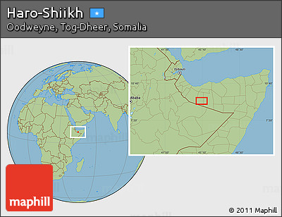 Savanna Style Location Map of Haro-Shiikh