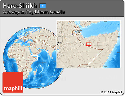 Shaded Relief Location Map of Haro-Shiikh