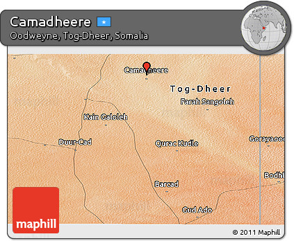 Satellite Panoramic Map of Camadheere