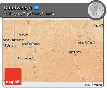 Satellite Panoramic Map of Duudweeyn