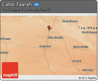 Satellite Panoramic Map of Cabdi Faarah