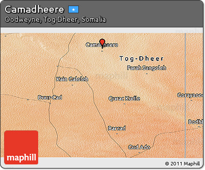 Satellite Panoramic Map of Camadheere