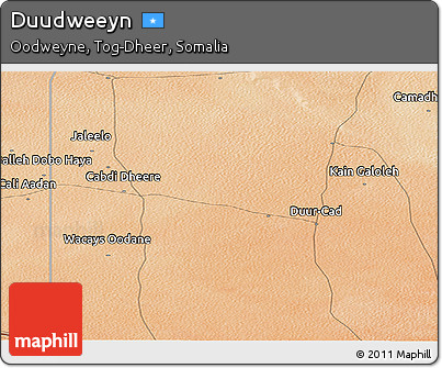 Satellite Panoramic Map of Duudweeyn