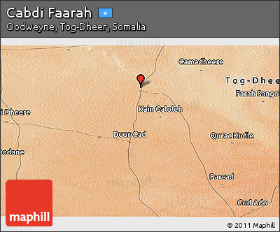 Satellite Panoramic Map of Cabdi Faarah