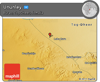 Physical 3D Map of Ununley