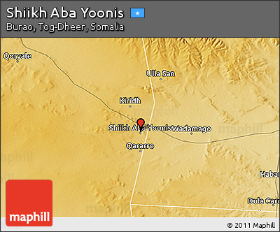 Physical 3D Map of Shiikh Aba Yoonis