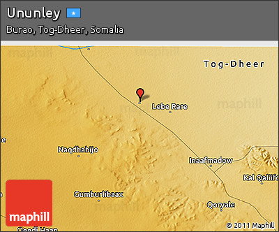 Physical 3D Map of Ununley