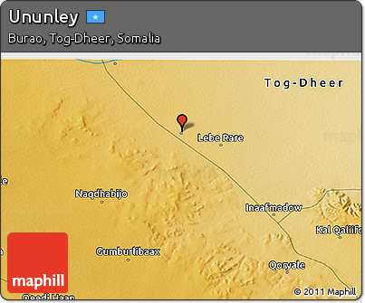 Physical 3D Map of Ununley