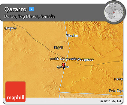 Political 3D Map of Qararro