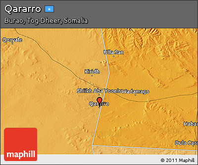Political 3D Map of Qararro