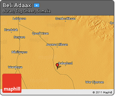 Political 3D Map of Beli Adaax