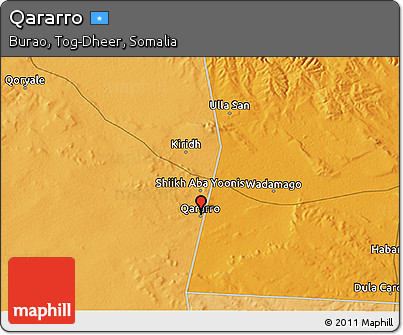 Political 3D Map of Qararro