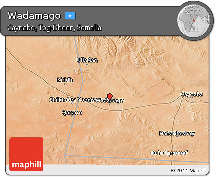 Satellite 3D Map of Wadamago