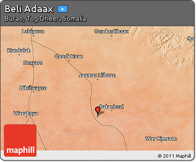 Satellite 3D Map of Beli Adaax
