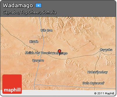 Satellite 3D Map of Wadamago
