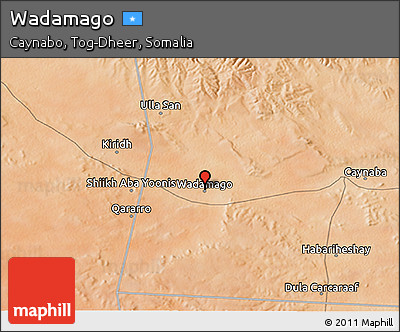Satellite 3D Map of Wadamago