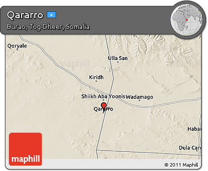 Shaded Relief 3D Map of Qararro