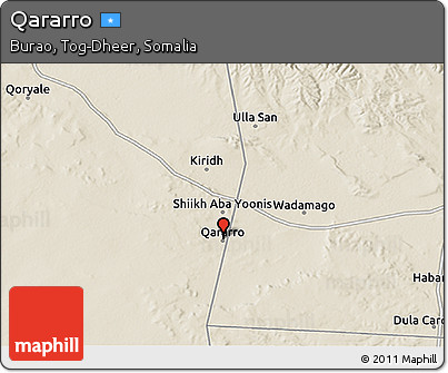 Shaded Relief 3D Map of Qararro