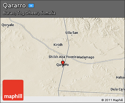 Shaded Relief 3D Map of Qararro
