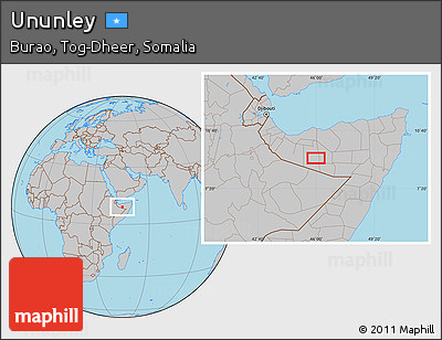 Gray Location Map of Ununley