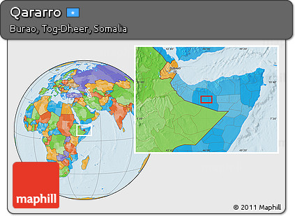 Political Location Map of Qararro