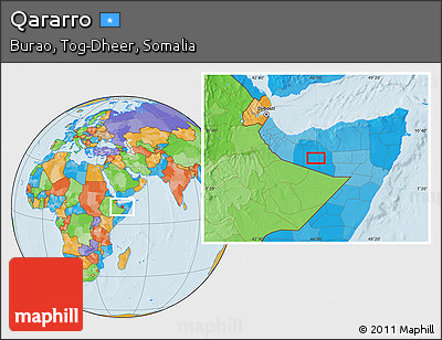 Political Location Map of Qararro