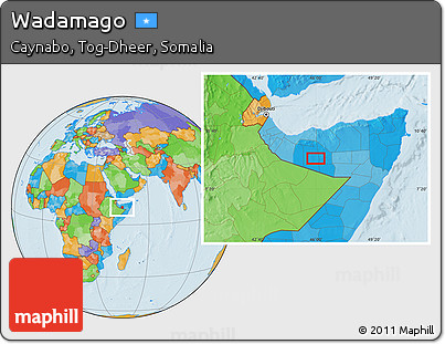 Political Location Map of Wadamago