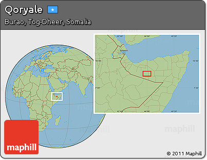Savanna Style Location Map of Qoryale