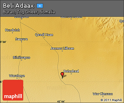 Physical Map of Beli Adaax